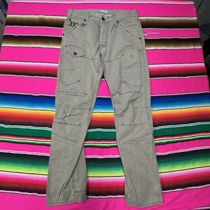 G-STAR Raw 3D Tapered Cargo Pants Men's 34x32 (Fit 33x31) Khaki Tan Utility